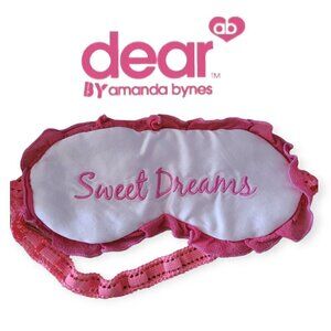 Dear Amanda Bynes Y2K 100% Silk Pink Sleep Mask Collectible